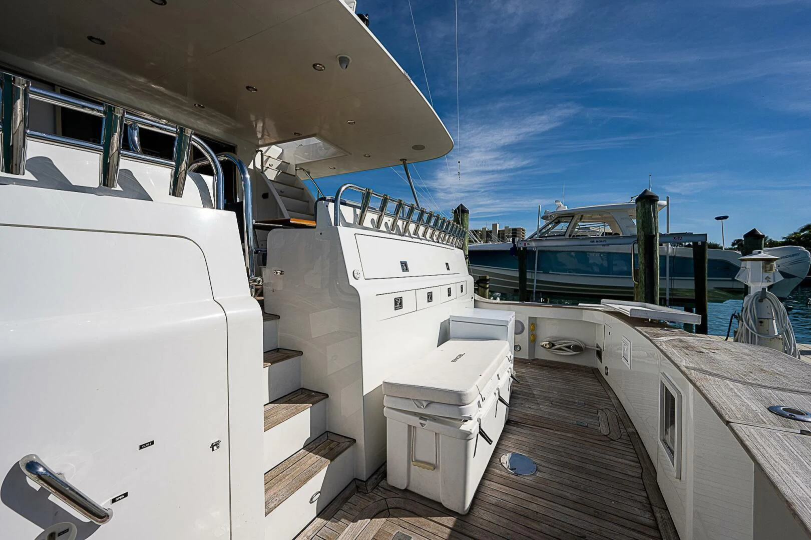 a boat on the water aboard PREDATOR I Yacht for Sale