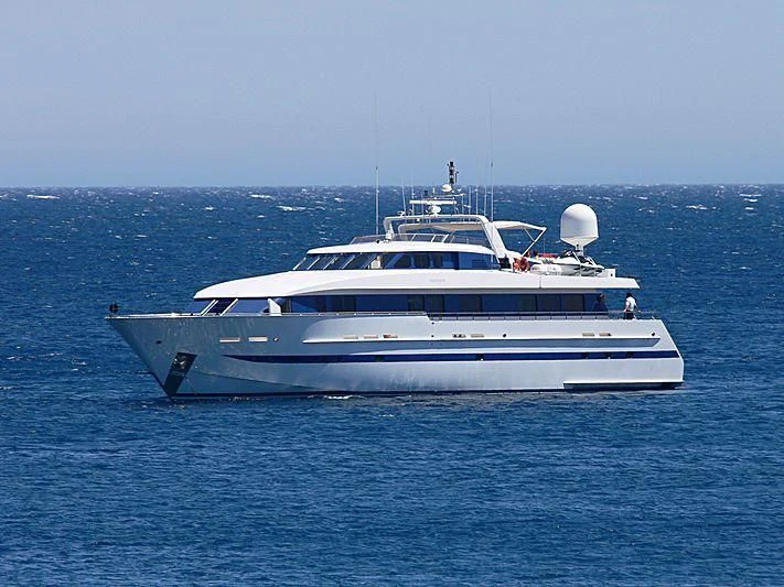 a white boat in the water aboard ESRA Yacht for Sale