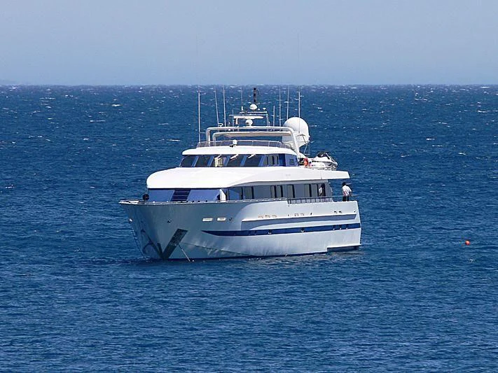 a white boat in the water aboard ESRA Yacht for Sale