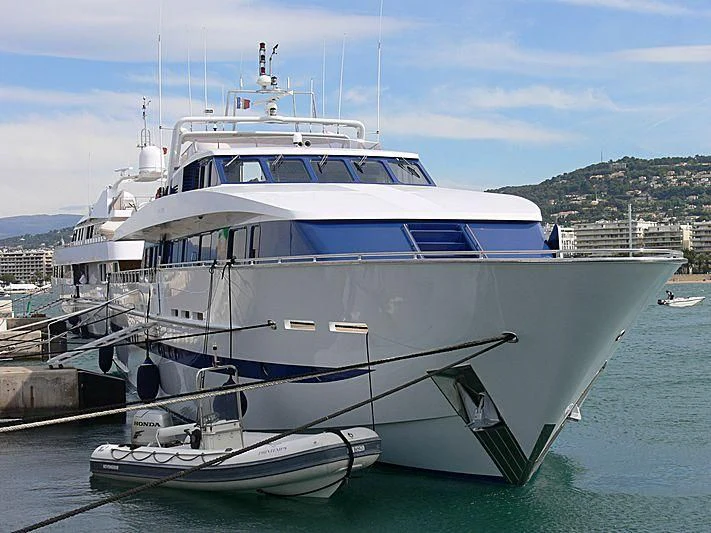 a large white yacht aboard ESRA Yacht for Sale