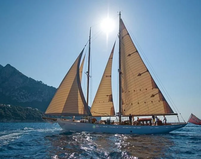 a sailboat on the water aboard ORIANDA Yacht for Charter