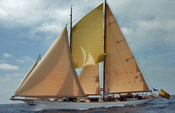 a large sailboat on the water aboard ORIANDA Yacht for Charter