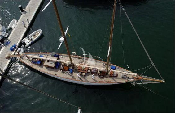a boat in the water aboard ORIANDA Yacht for Charter