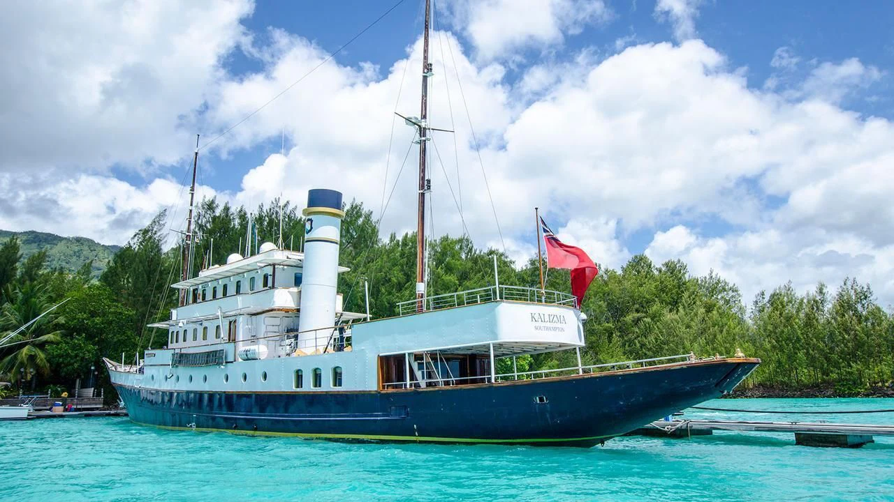 a boat in the water aboard KALIZMA Yacht for Sale