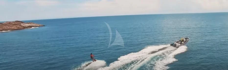 a boat on the water aboard KALIZMA Yacht for Sale