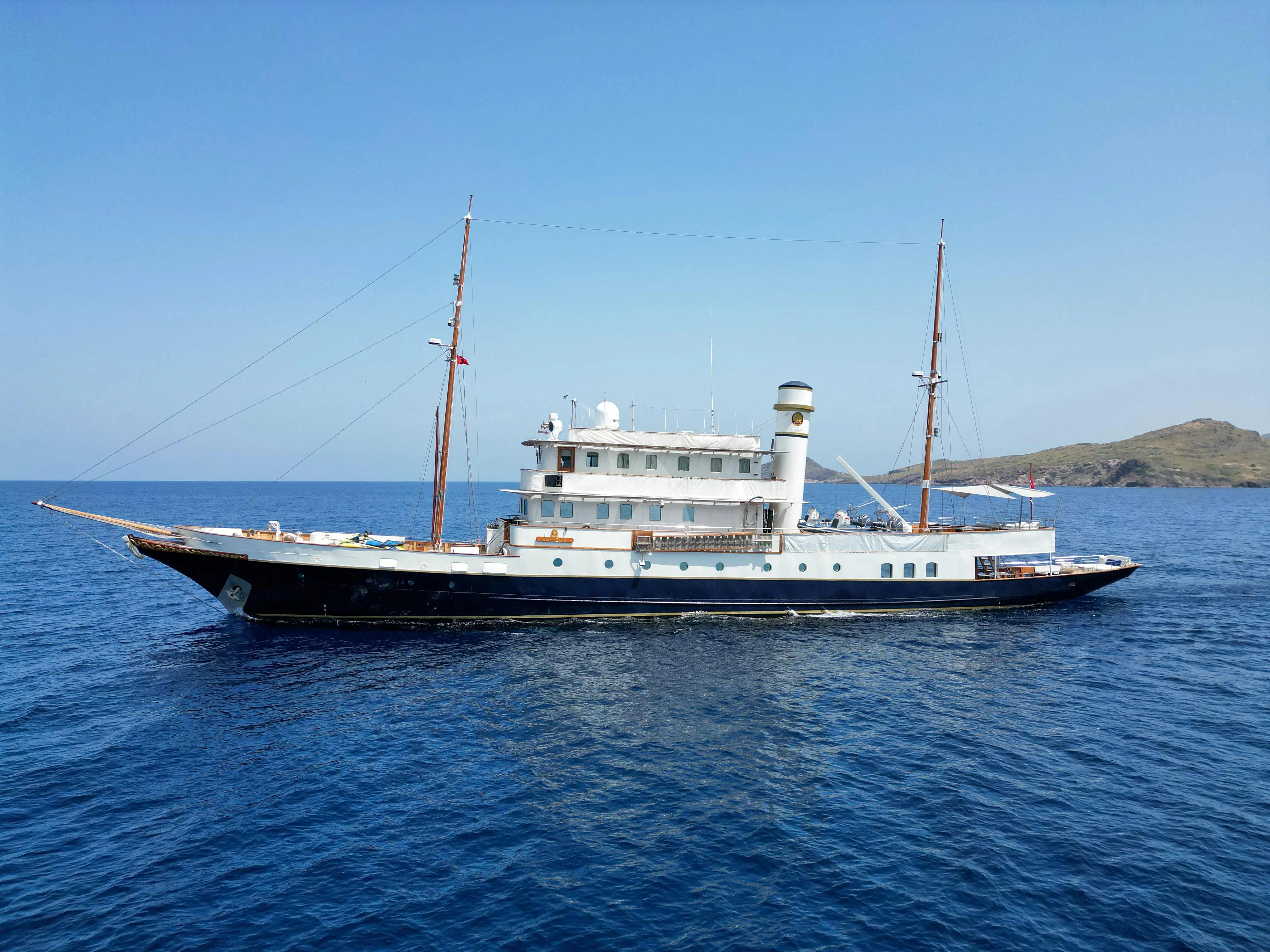 a boat on the water aboard KALIZMA Yacht for Sale