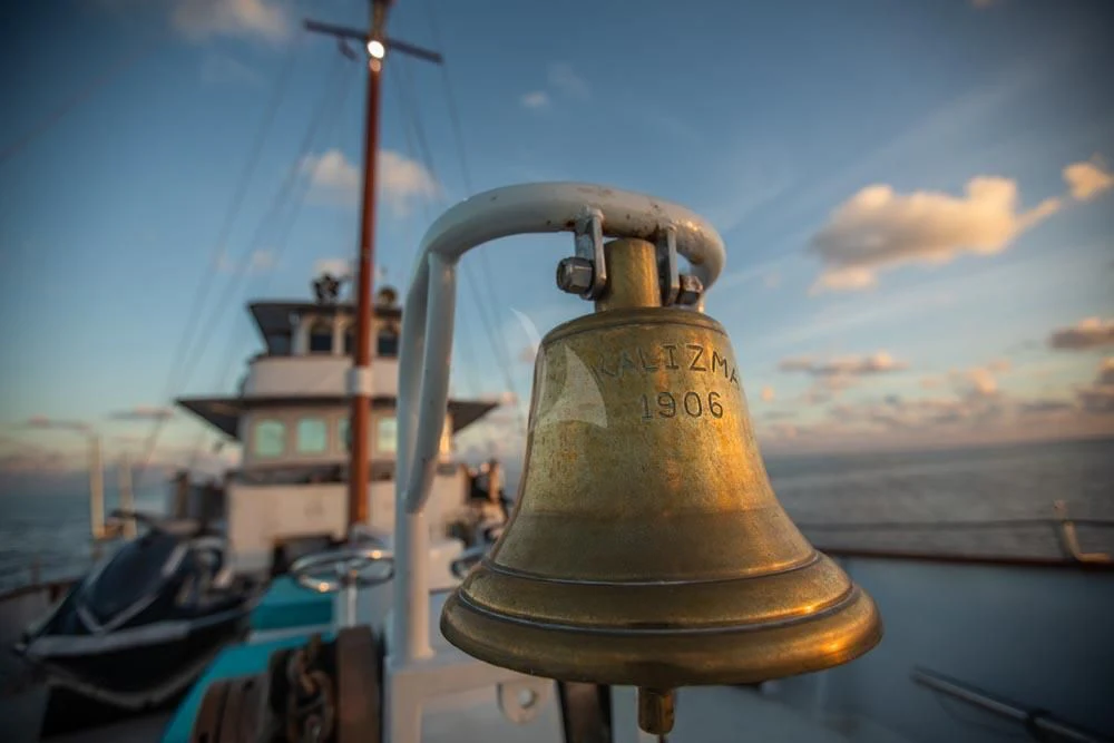 a ship in the water aboard KALIZMA Yacht for Sale