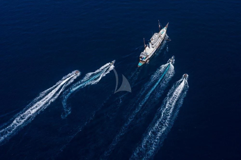 a ship in the water aboard KALIZMA Yacht for Sale