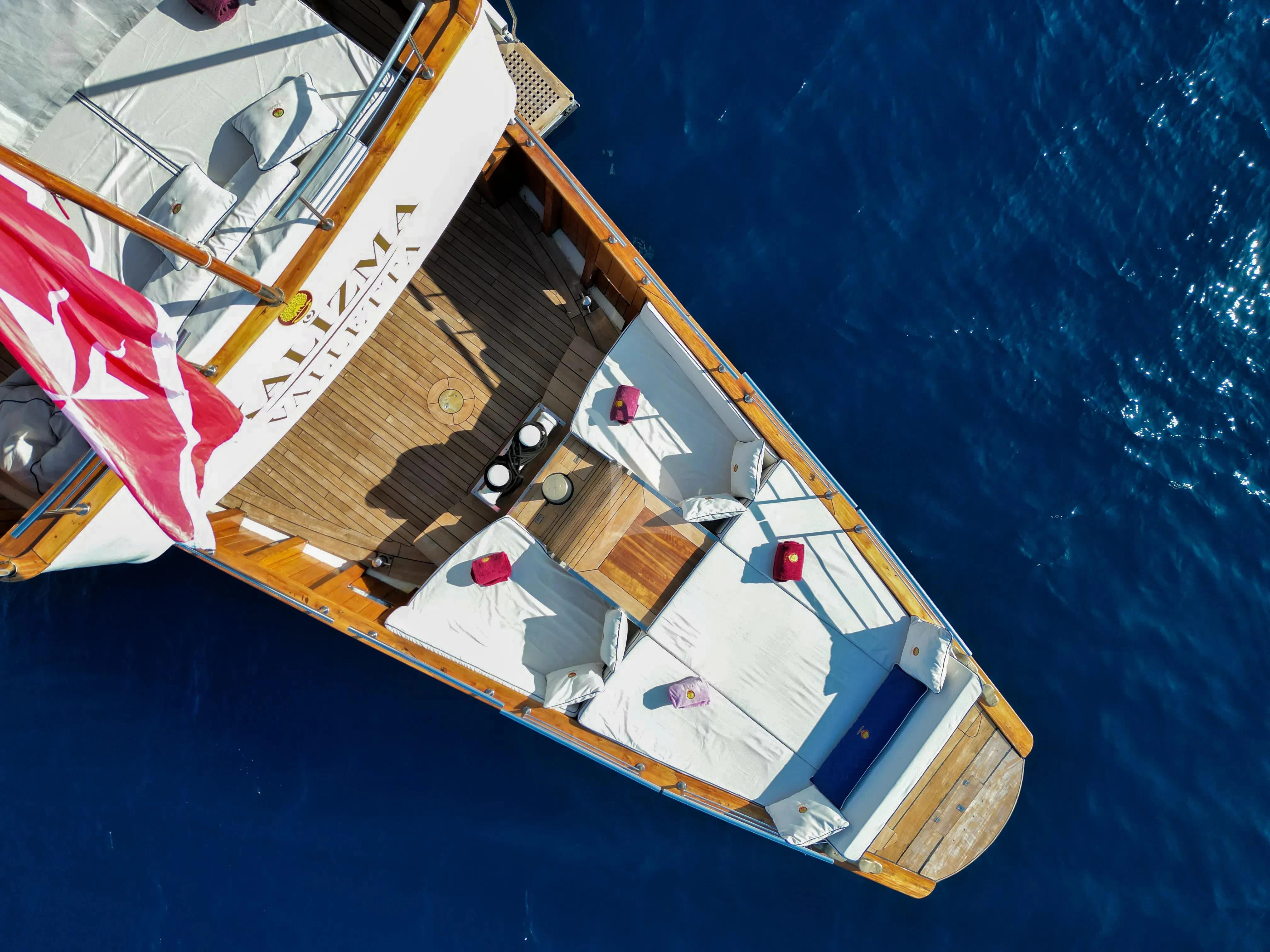 a ship in the water aboard KALIZMA Yacht for Sale