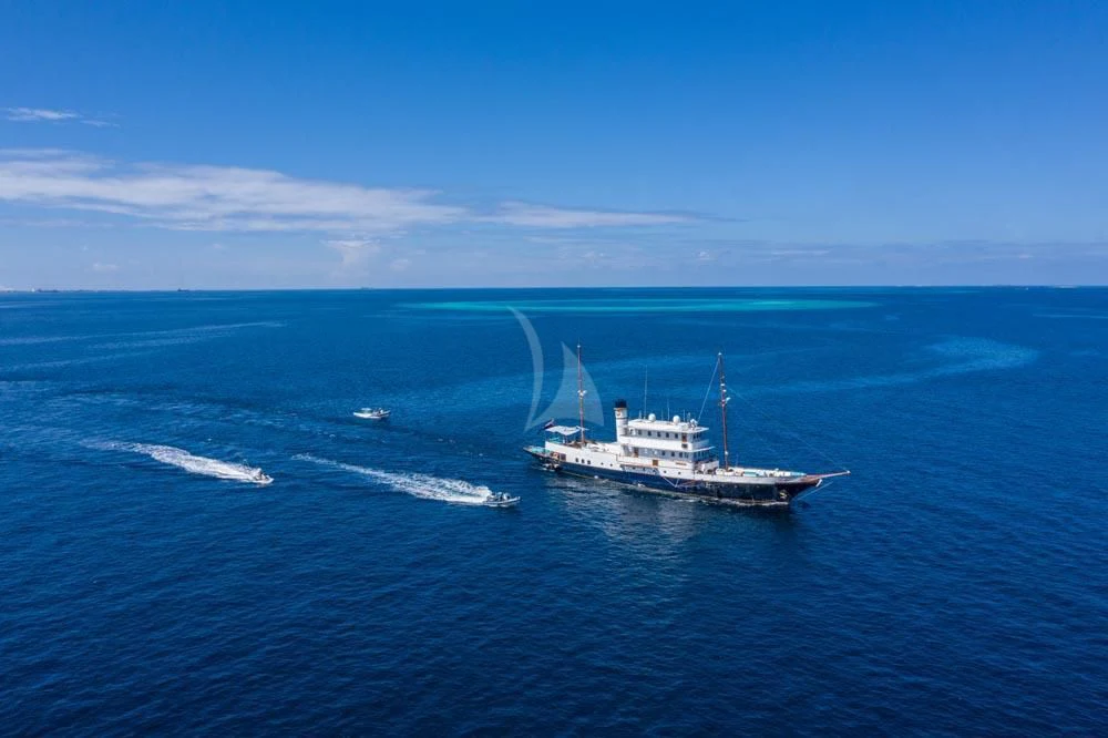 a ship on the water aboard KALIZMA Yacht for Sale
