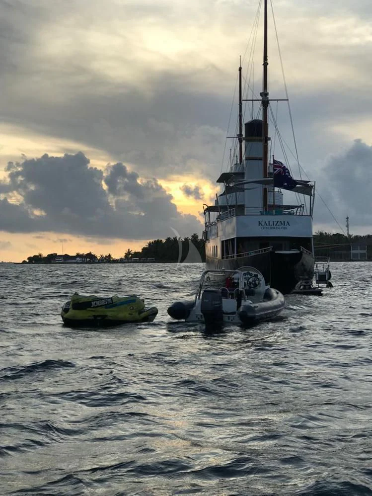 a boat on the water aboard KALIZMA Yacht for Sale