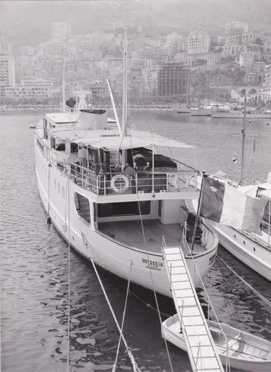 a large ship in the water aboard KALIZMA Yacht for Sale