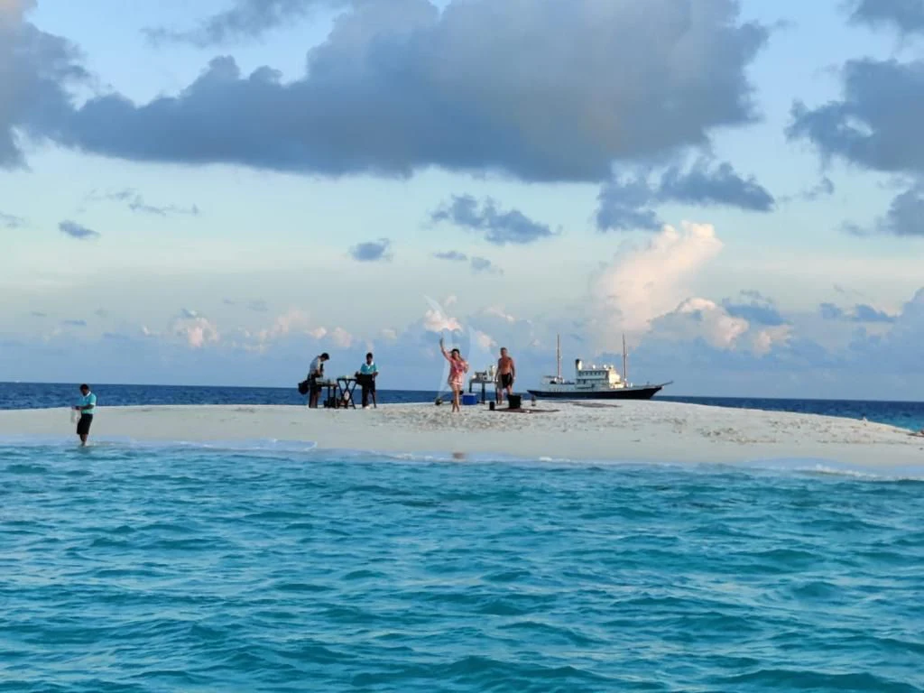 people standing in the water aboard KALIZMA Yacht for Sale