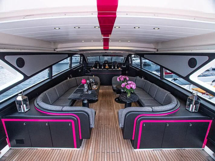 inside of a car aboard SEA SQUIRTER Yacht for Sale