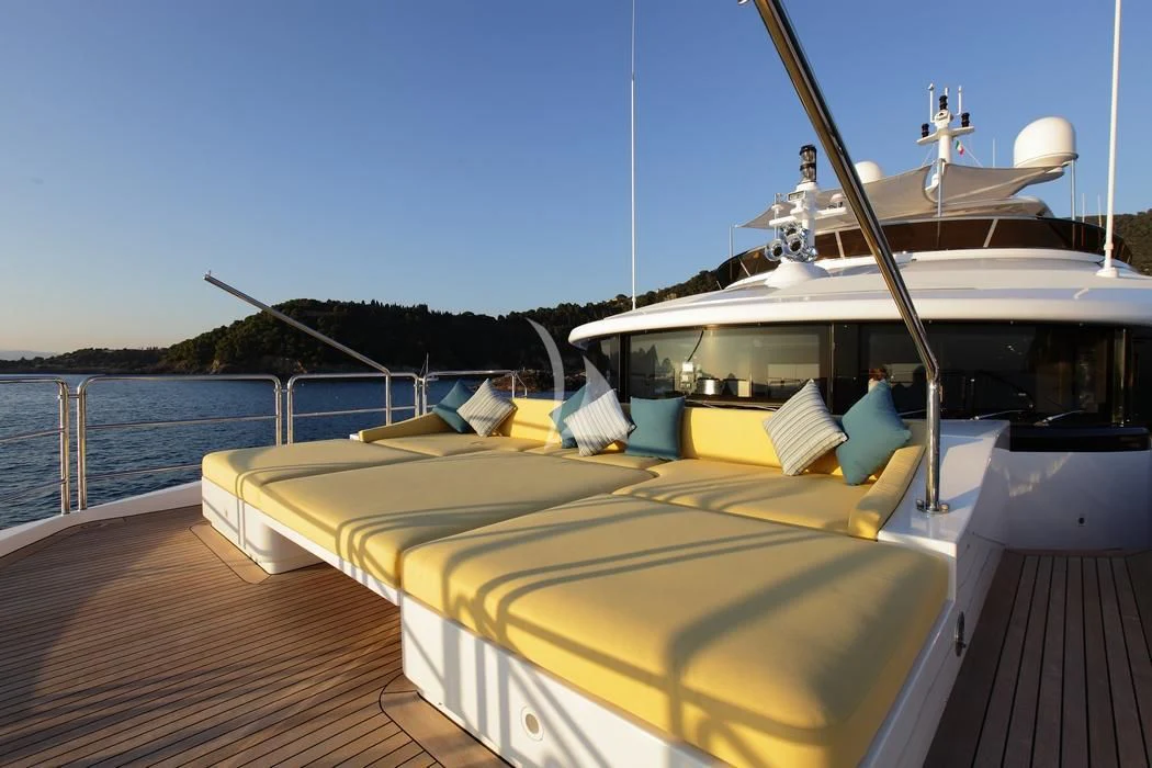 a boat on a deck aboard LATIKO Yacht for Charter