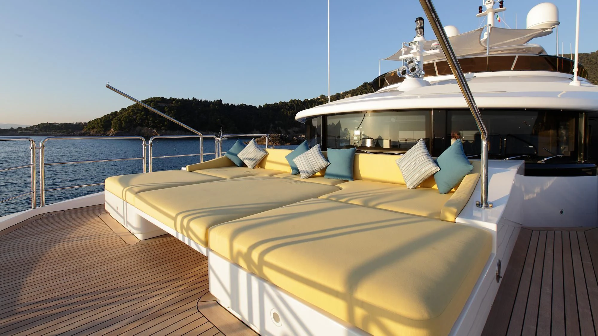 a boat on a deck aboard LATIKO Yacht for Charter