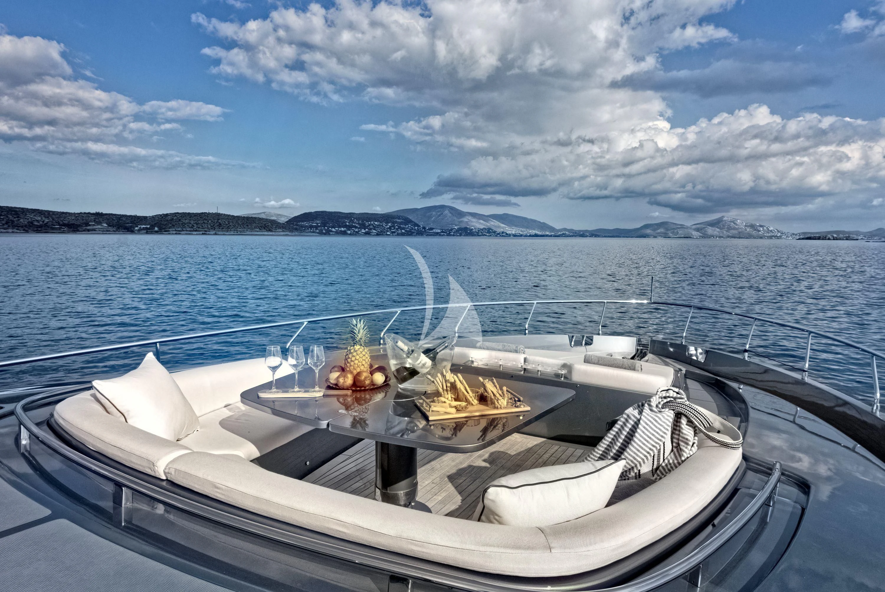 a boat on the water aboard WHATEVER Yacht for Charter