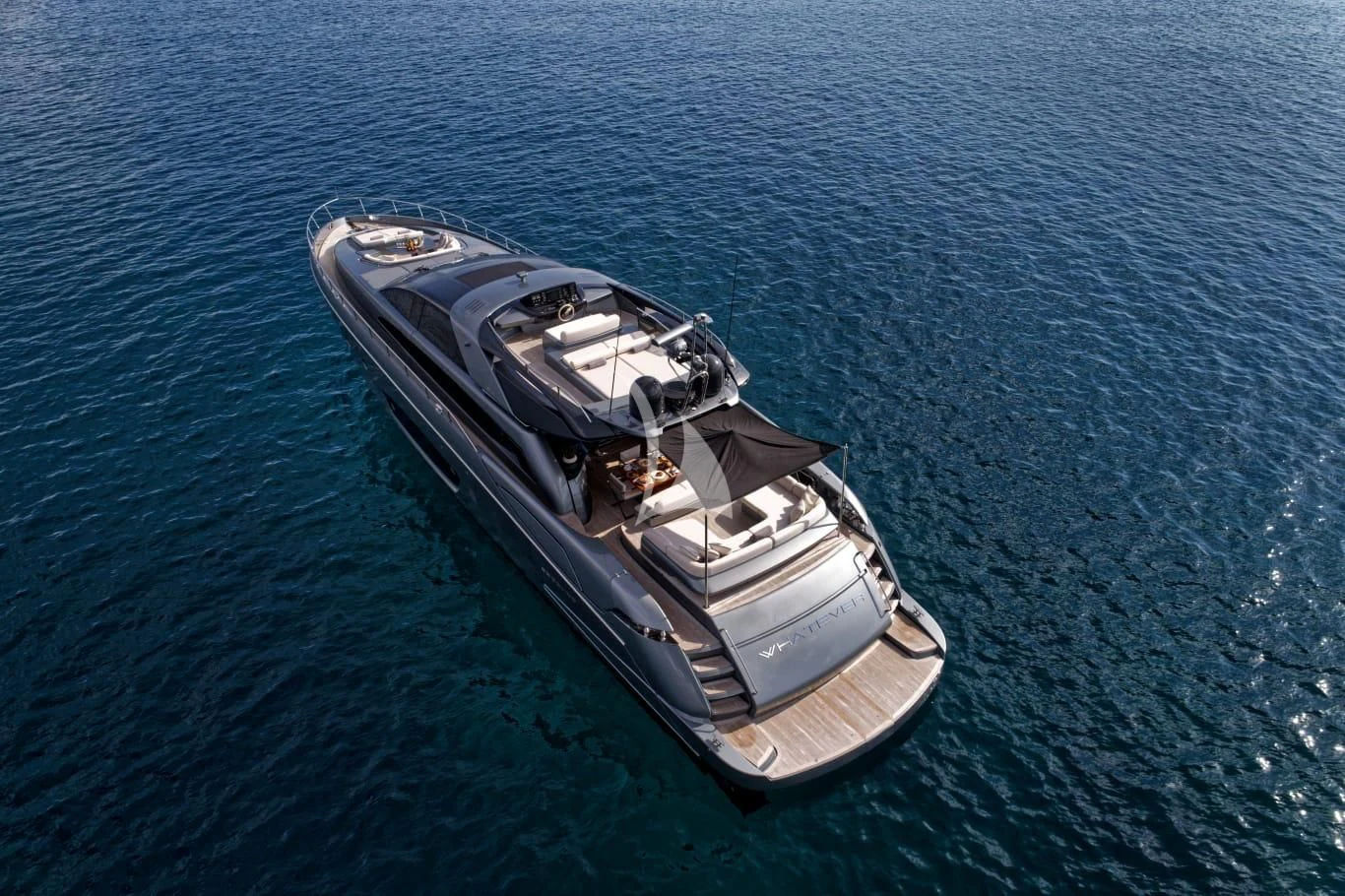a boat in the water aboard WHATEVER Yacht for Charter