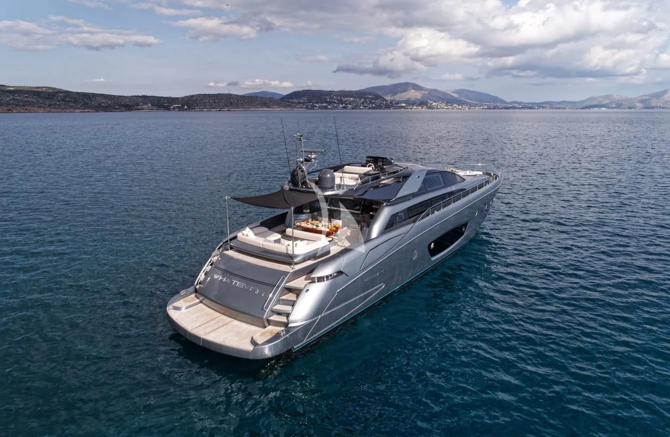 a boat in the water aboard WHATEVER Yacht for Charter