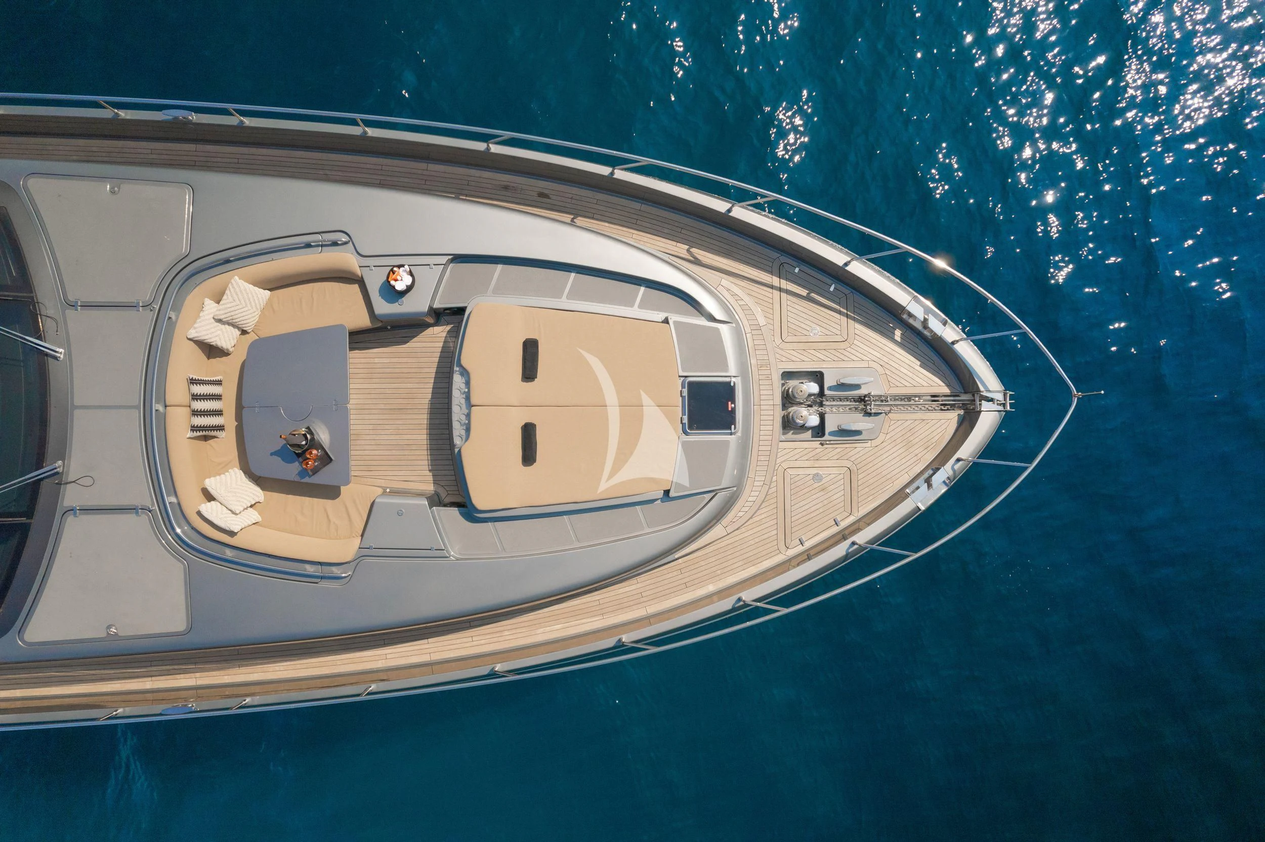 a space ship with a person in the cockpit aboard WHATEVER Yacht for Charter