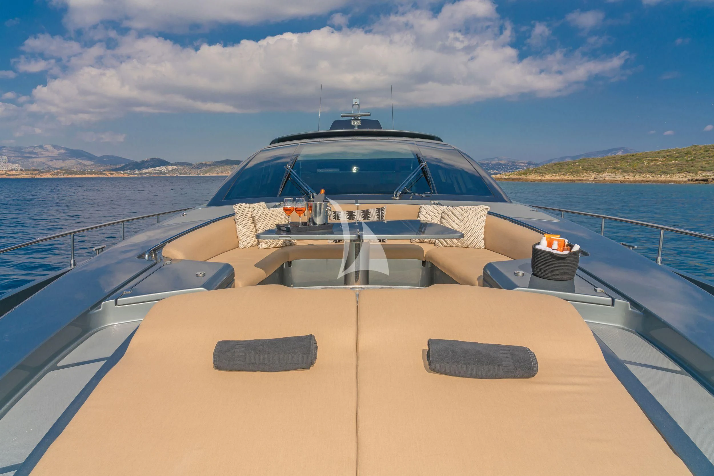 a boat on the water aboard WHATEVER Yacht for Charter