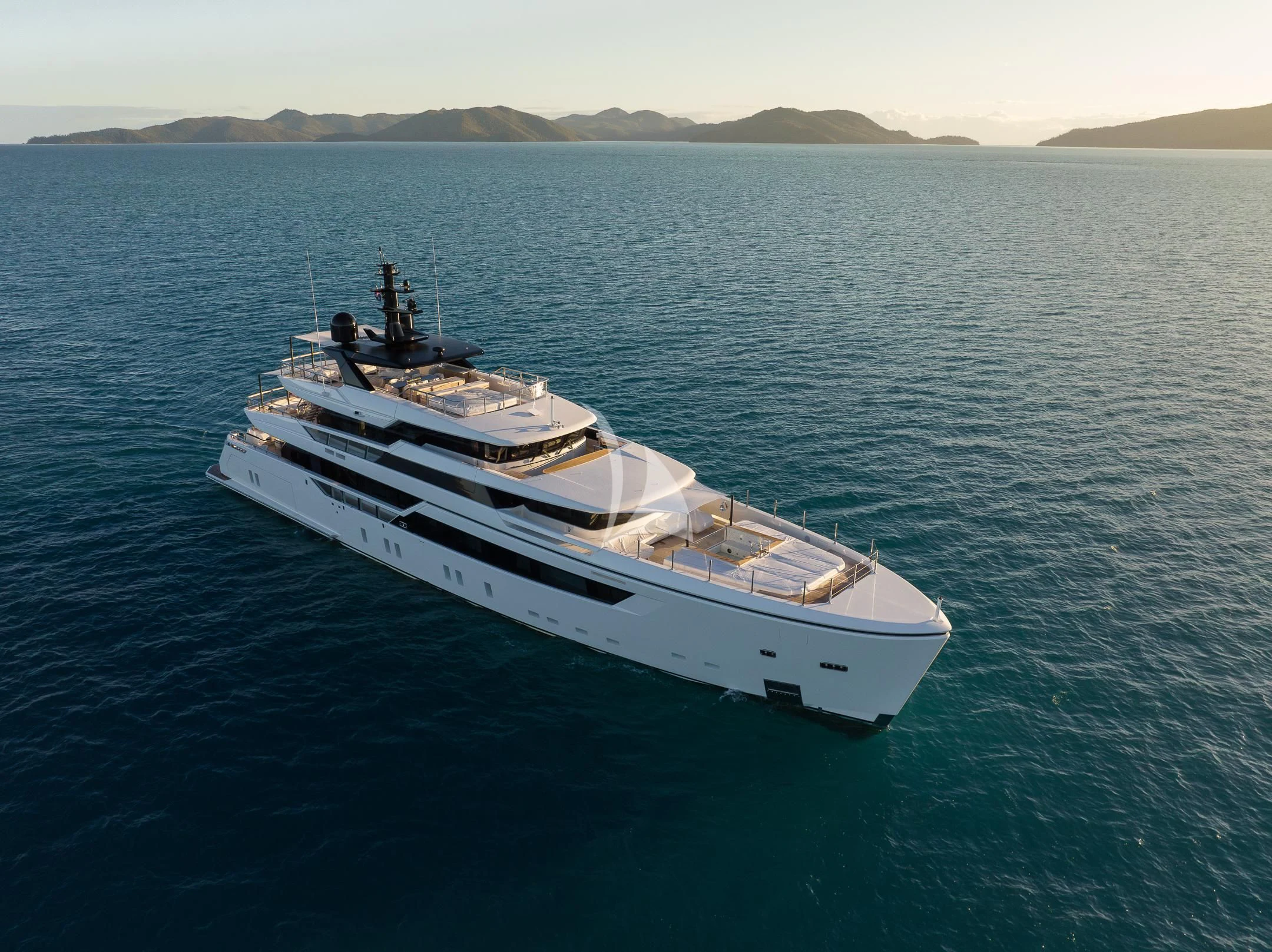 a boat in the water aboard AIX Yacht for Sale