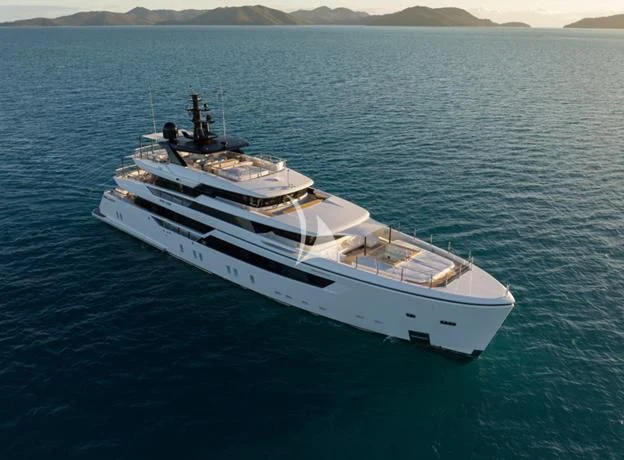 a boat in the water aboard AIX Yacht for Sale