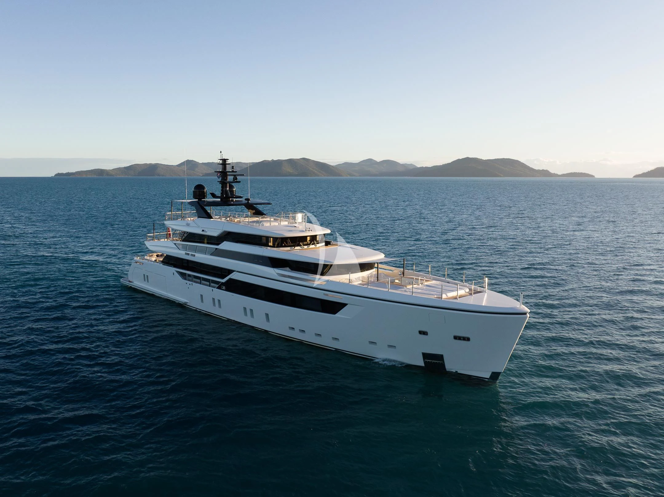a boat in the water aboard AIX Yacht for Sale
