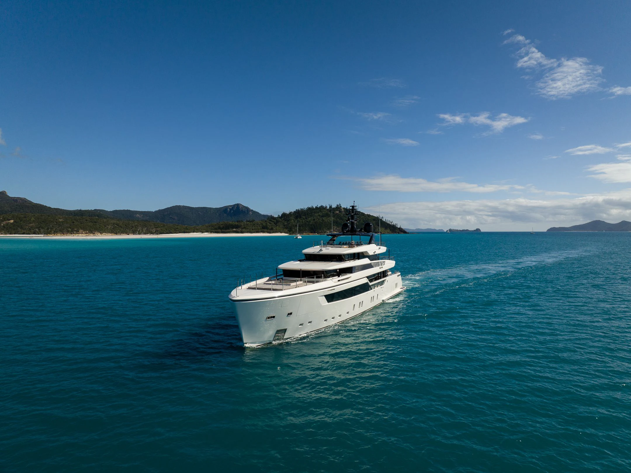 a boat on the water aboard AIX Yacht for Sale