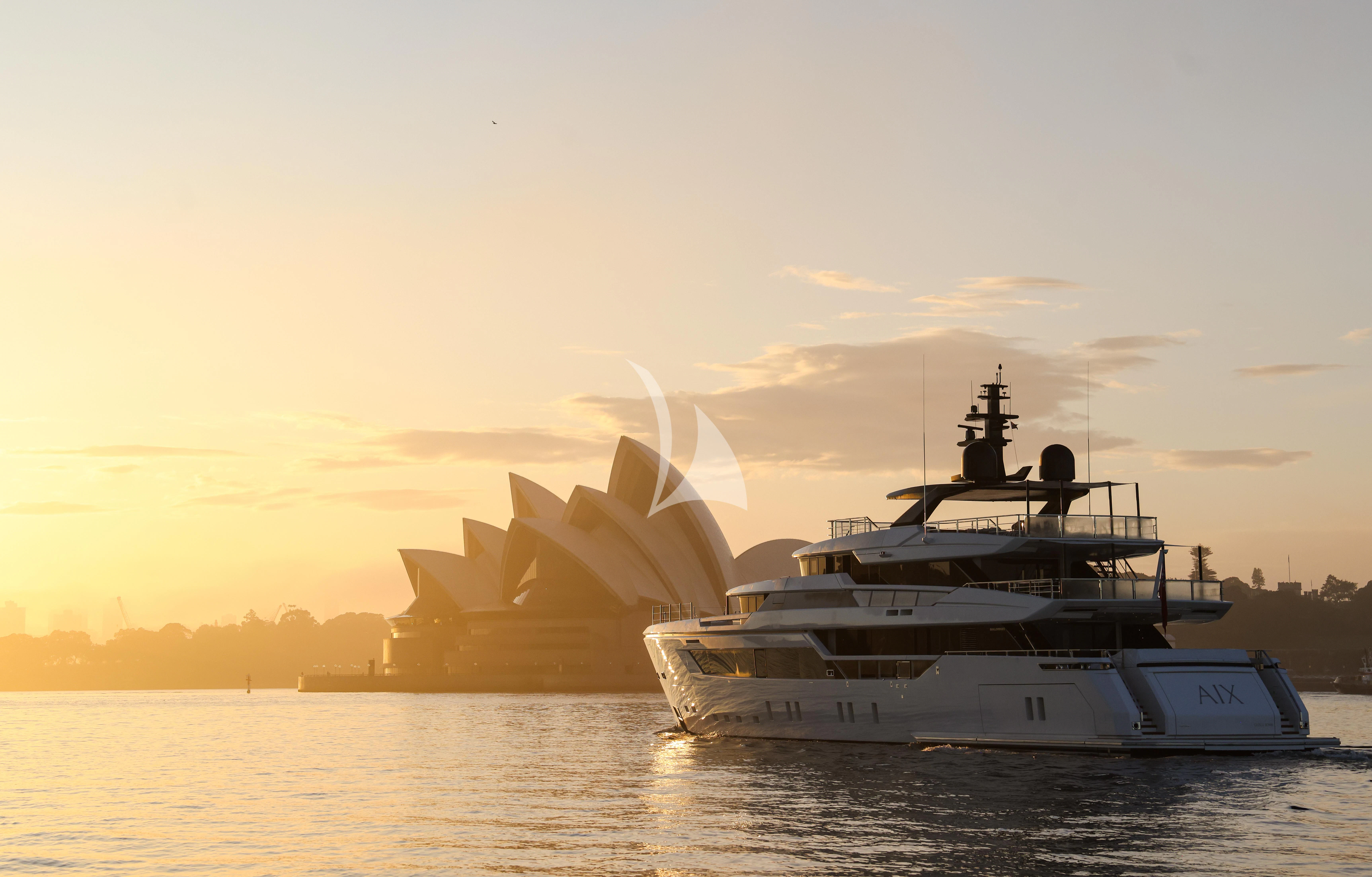 a boat on the water aboard AIX Yacht for Sale