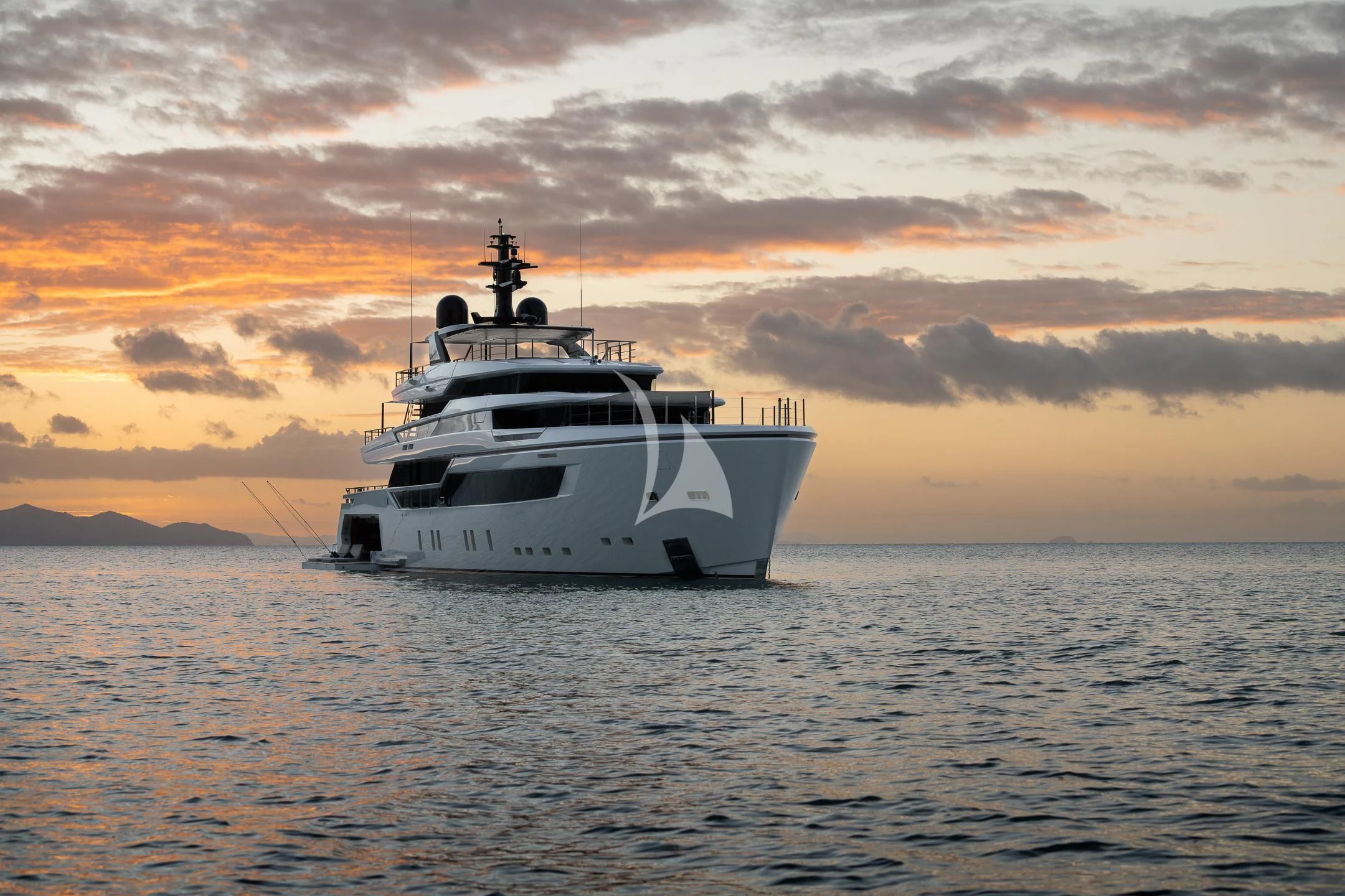 a boat in the water aboard AIX Yacht for Sale