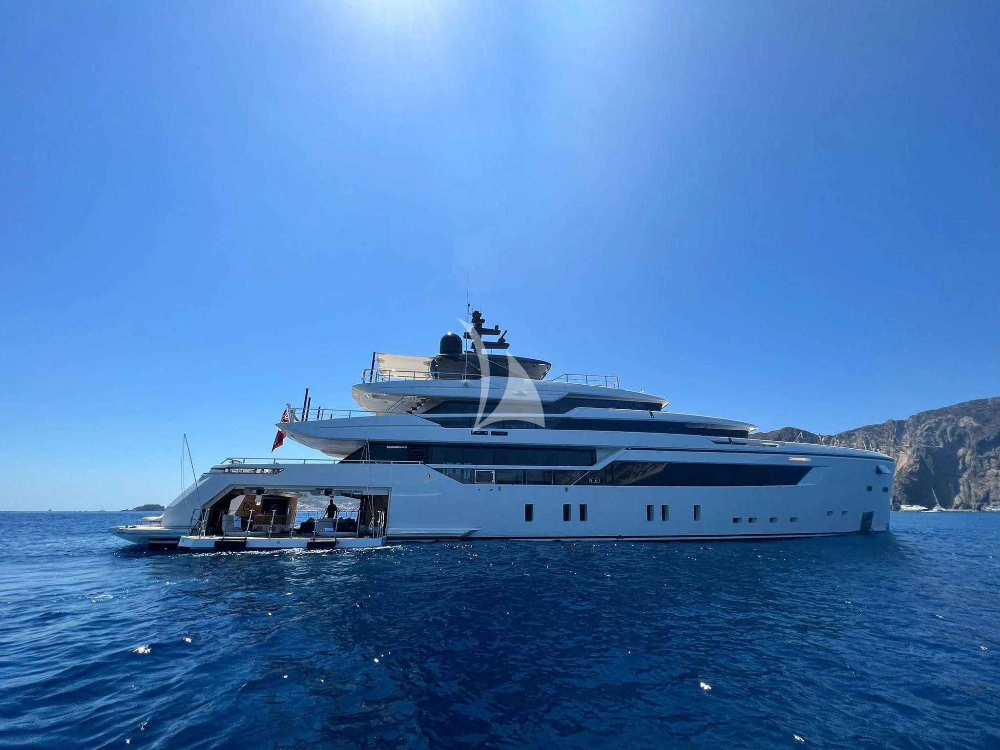 a boat on the water aboard AIX Yacht for Sale