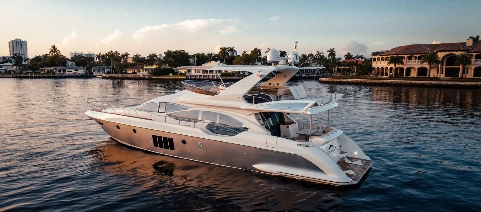 a boat on the water aboard AZIMUT 85 Yacht for Sale