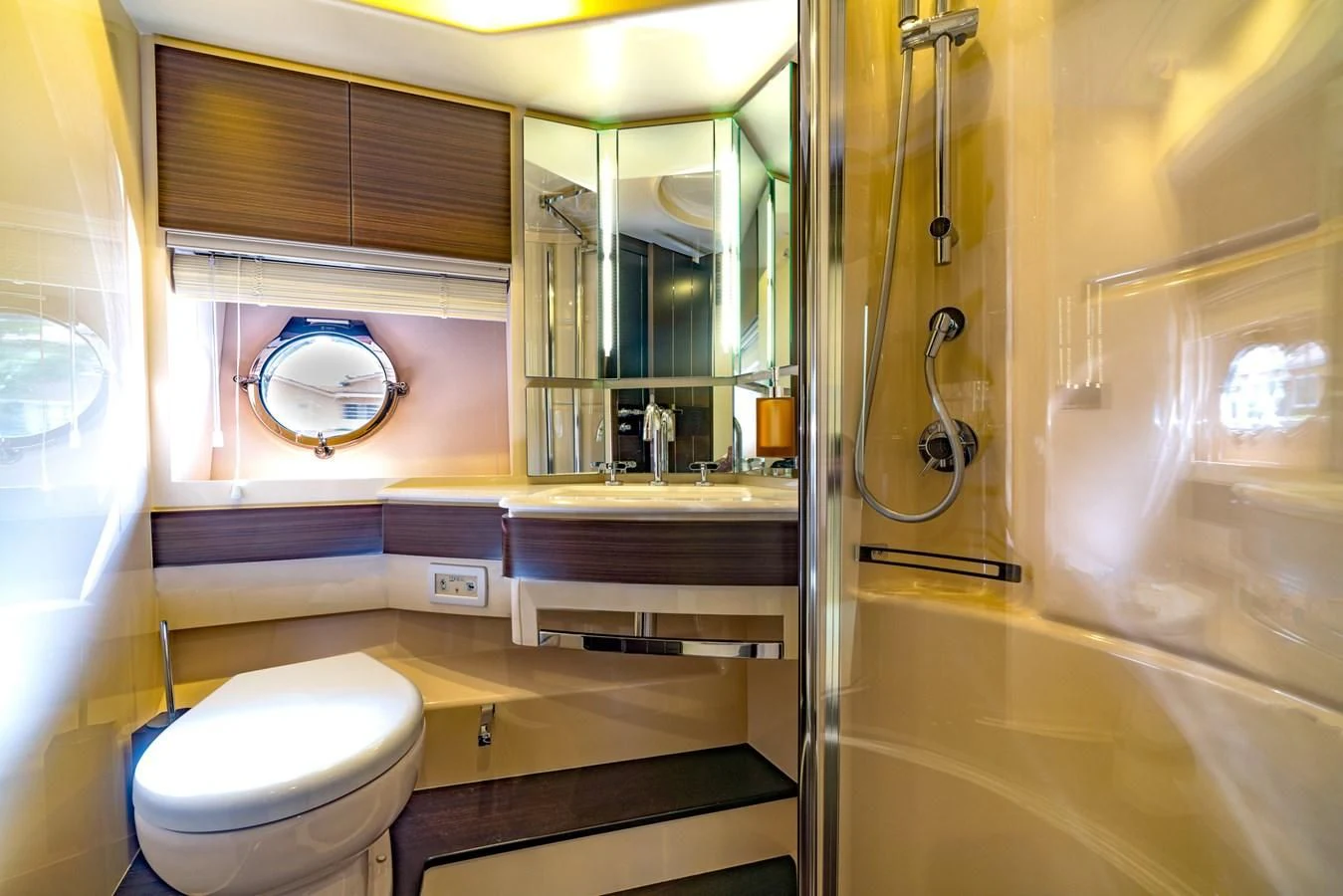 a bathroom with a toilet and a sink aboard AZIMUT 85 Yacht for Sale