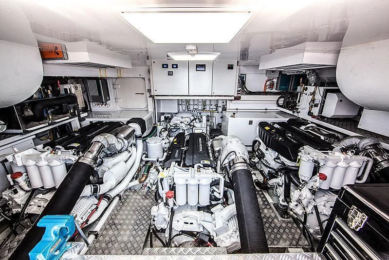 a room with a lot of equipment aboard JOY Yacht for Sale
