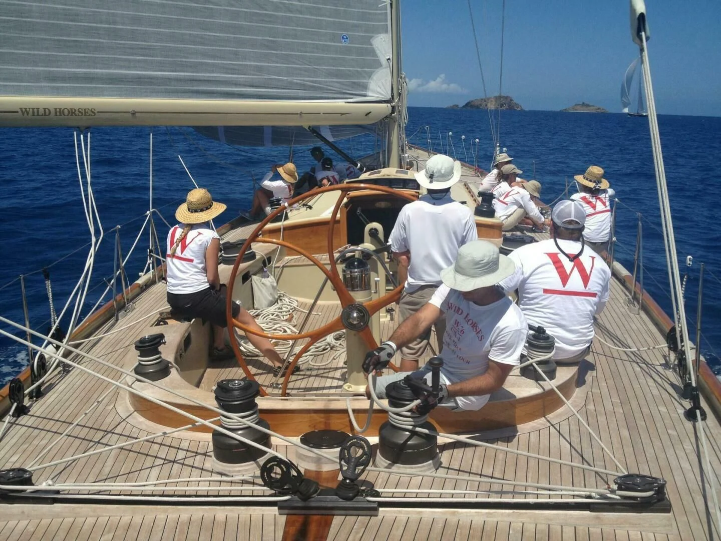 a group of people on a boat aboard WILD HORSES Yacht for Sale