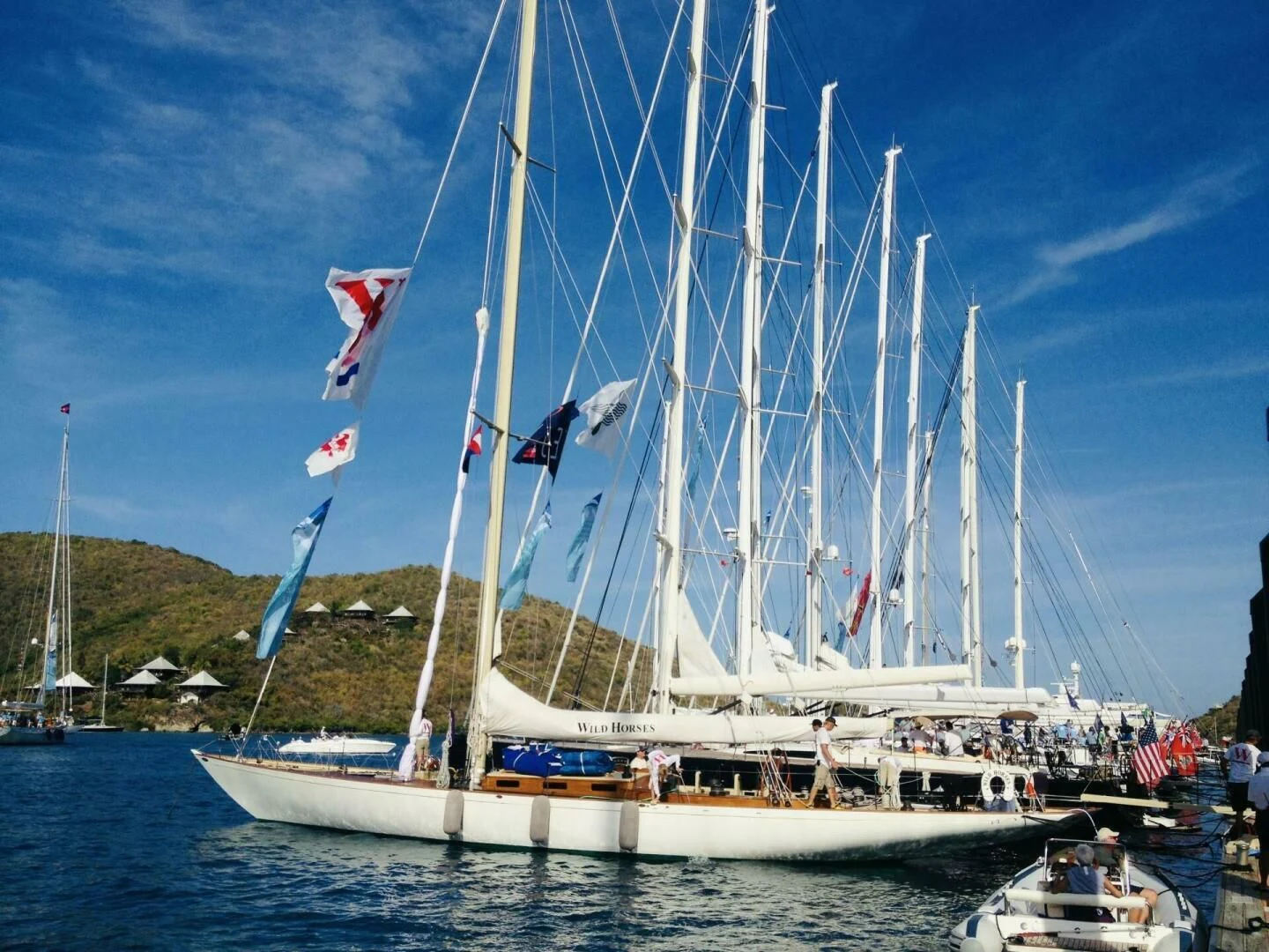 a boat on the water aboard WILD HORSES Yacht for Sale