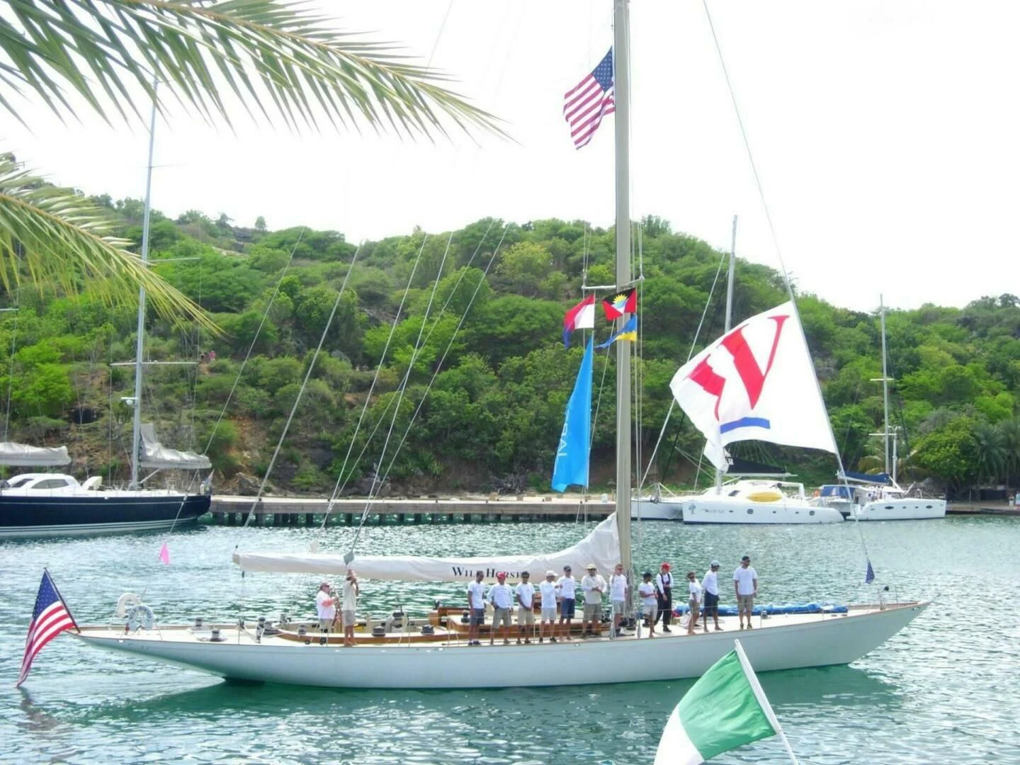 a group of people on a boat aboard WILD HORSES Yacht for Sale