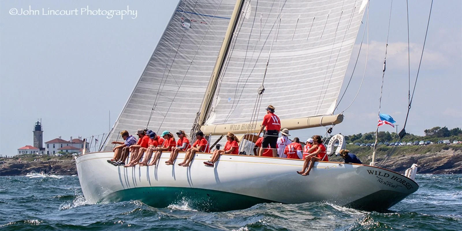 a group of people on a sailboat aboard WILD HORSES Yacht for Sale