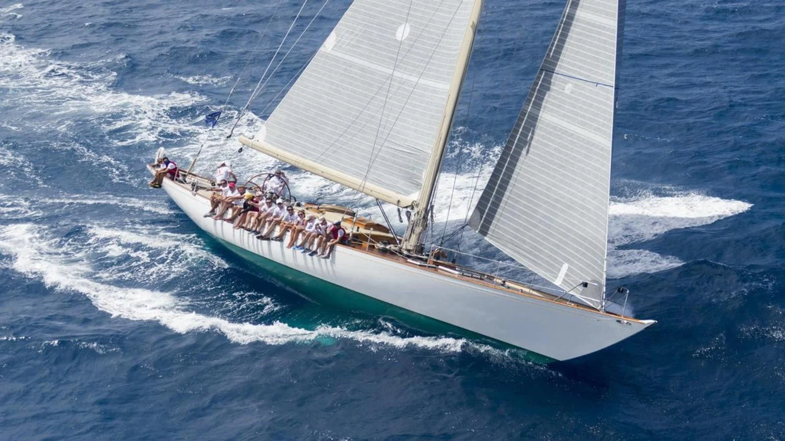 a group of people on a sailboat aboard WILD HORSES Yacht for Sale