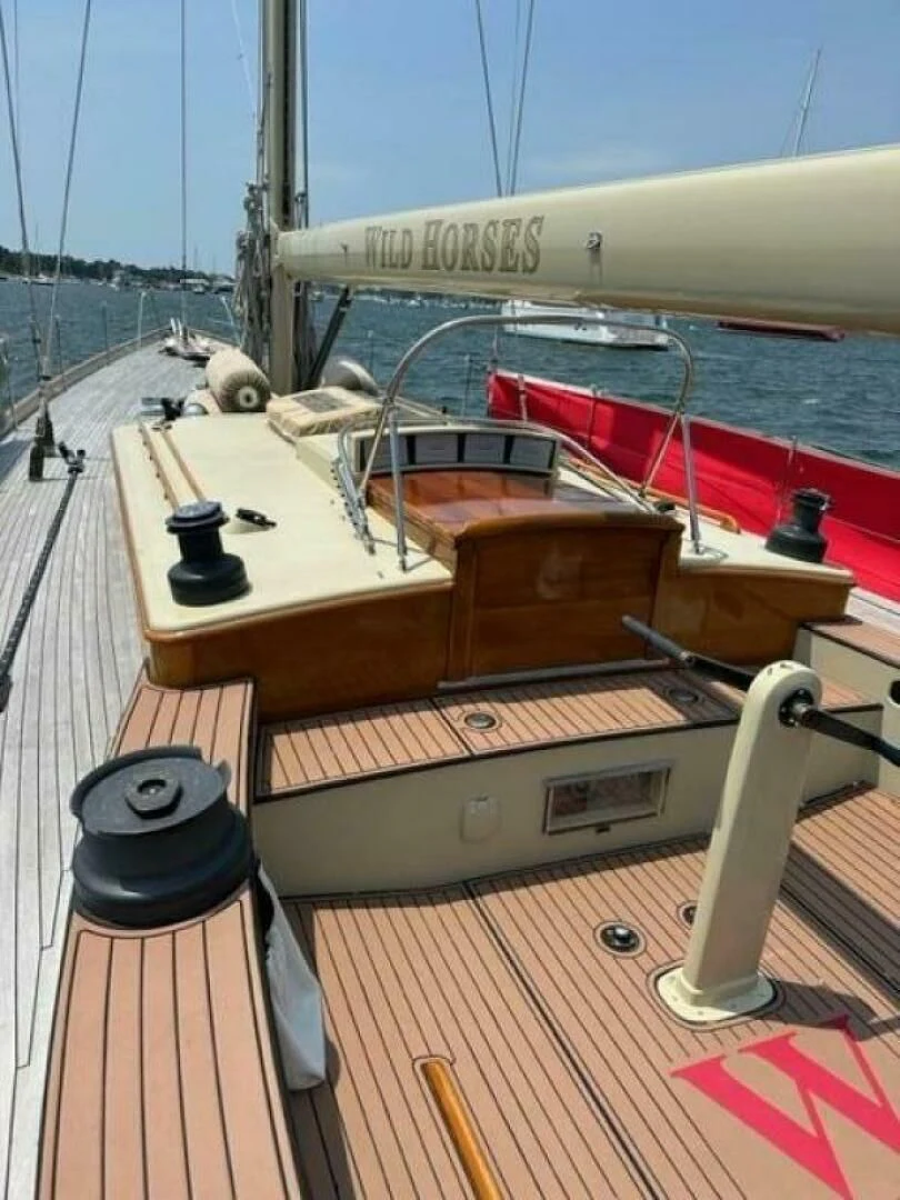 the deck of a boat aboard WILD HORSES Yacht for Sale