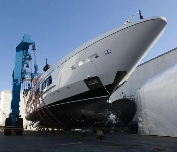 a large white space ship aboard UNICORN Yacht for Sale