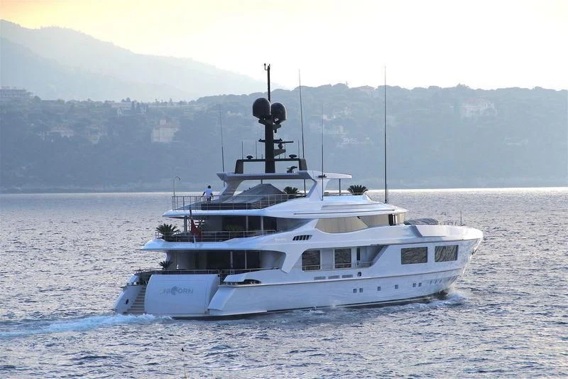 a boat on the water aboard UNICORN Yacht for Sale