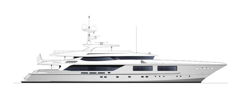 a black and white photo of a boat aboard UNICORN Yacht for Sale