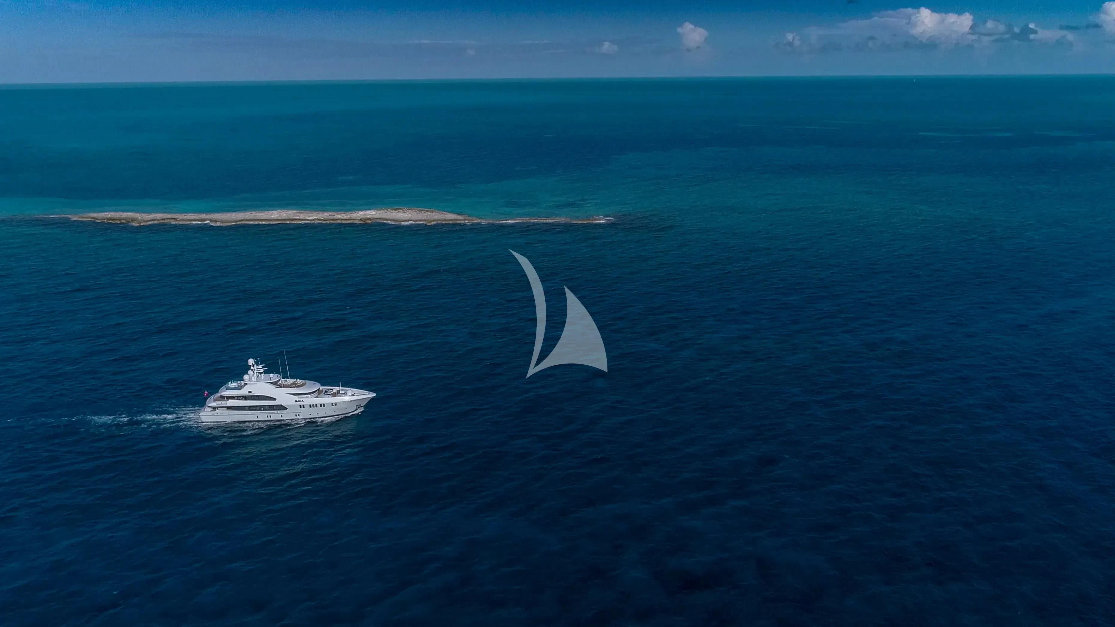 a boat sailing in the sea aboard BACA Yacht for Charter