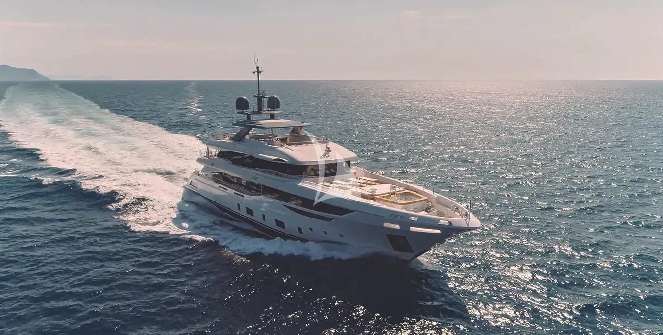 a ship in the water aboard CASA Yacht for Sale