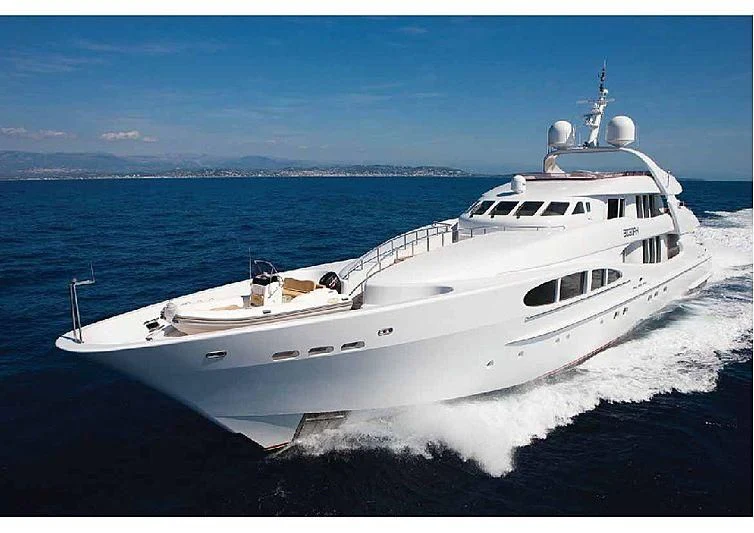 a white yacht in the water aboard LUISA Yacht for Charter