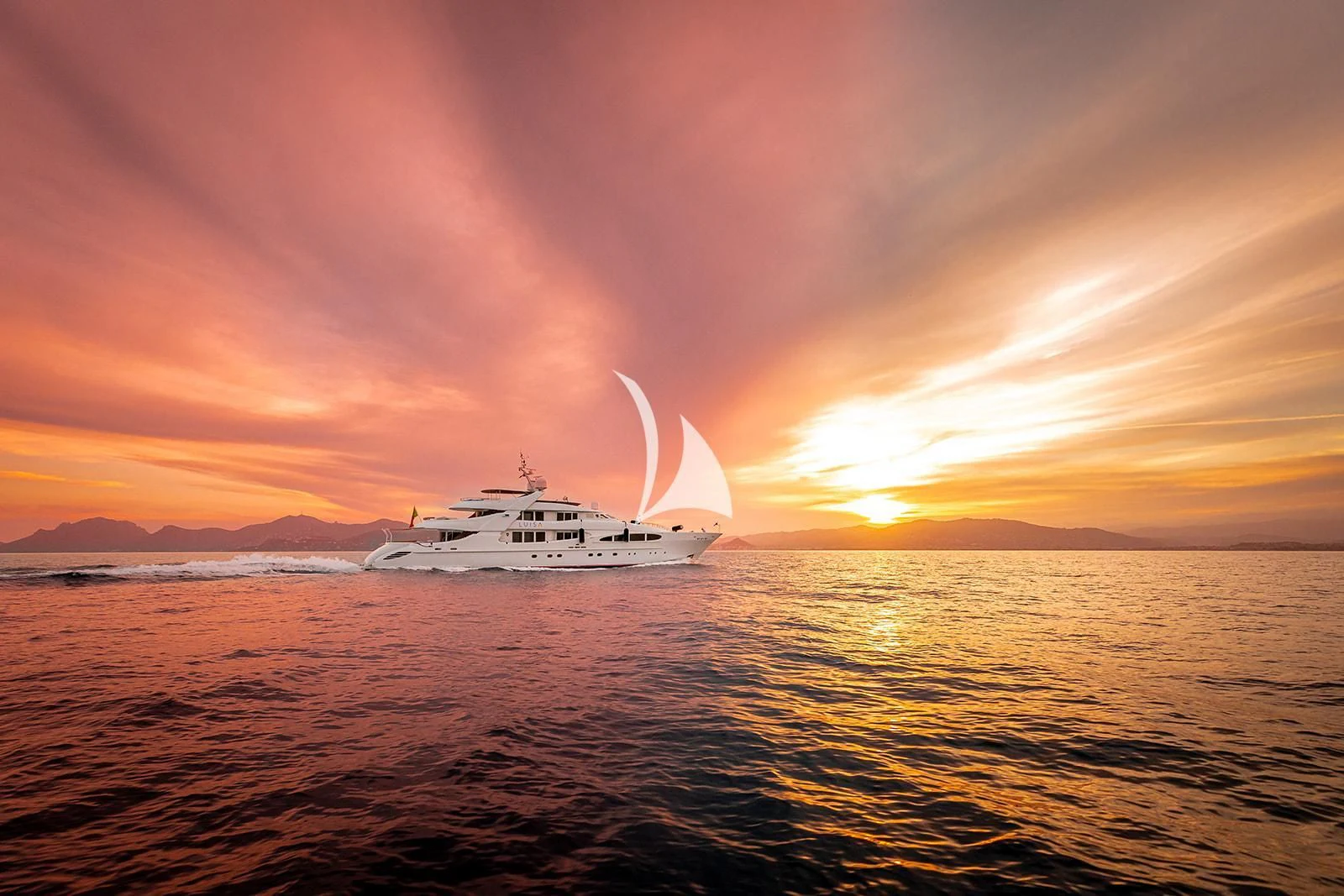 a boat on the water aboard LUISA Yacht for Charter