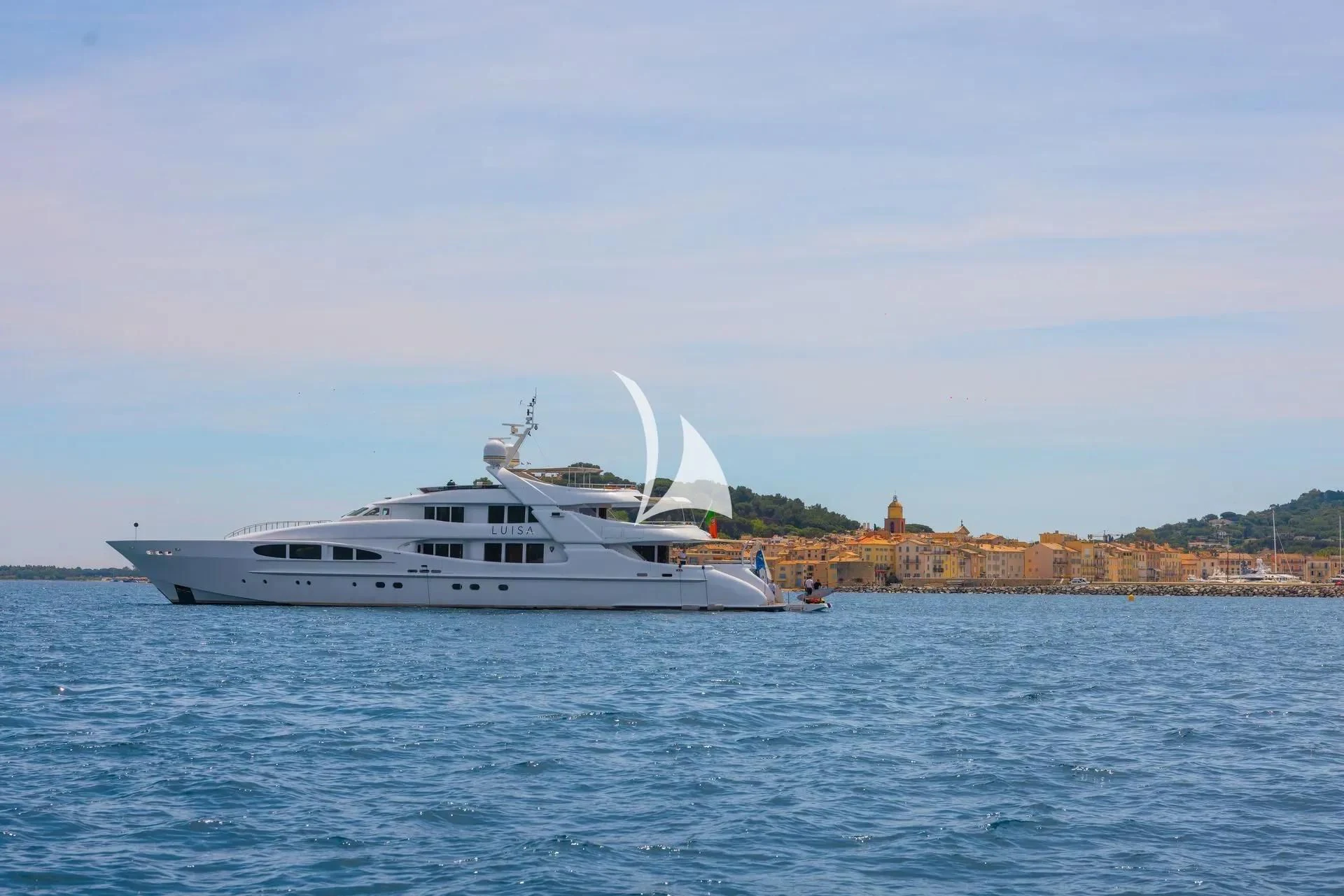 a boat in the water aboard LUISA Yacht for Charter