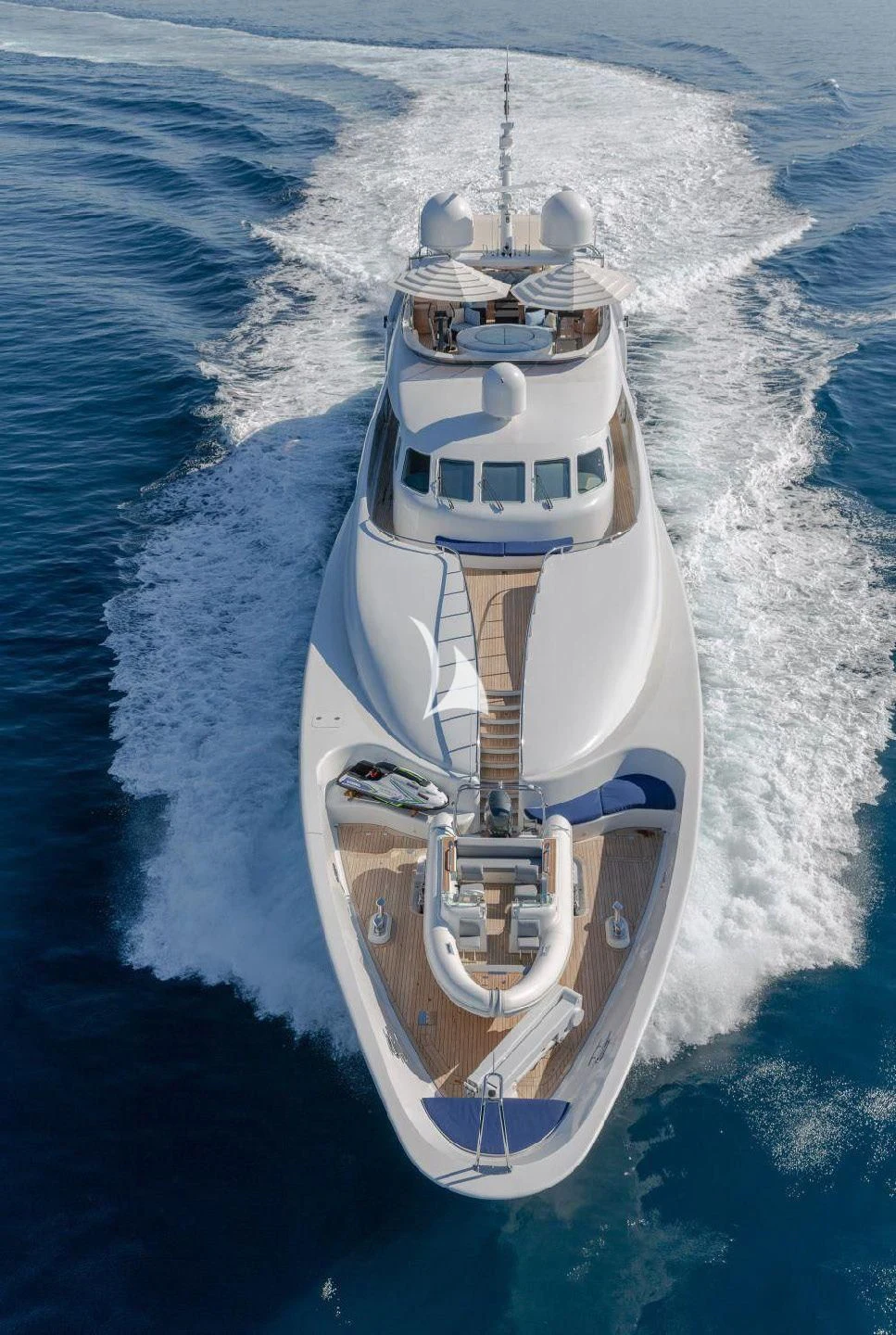 a boat on the water aboard LUISA Yacht for Charter